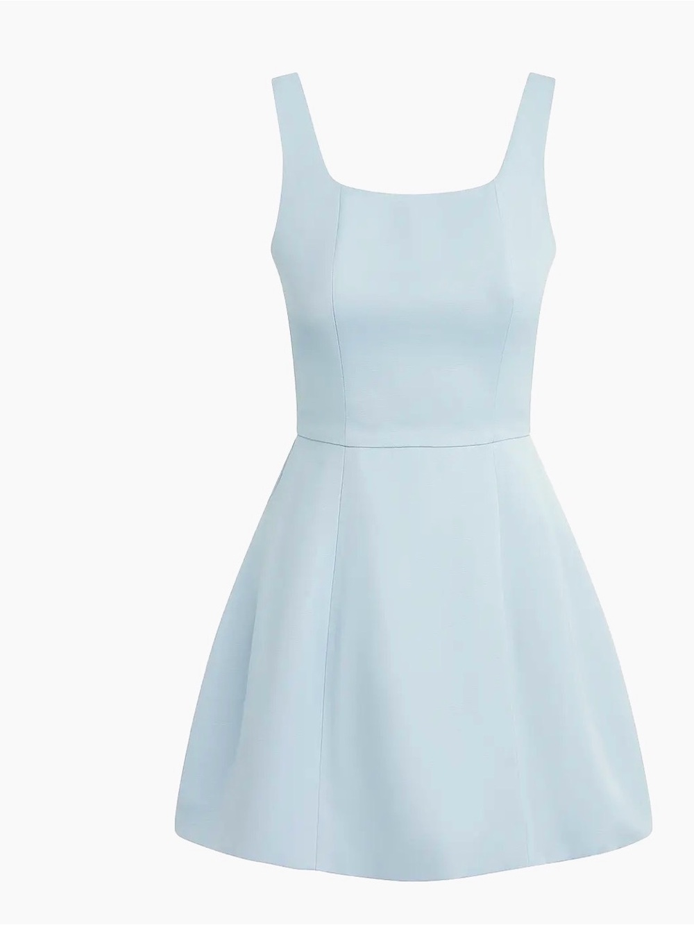 Favorite Daughter Powder Blue Square-Neck Fit & Flare Mini Dress